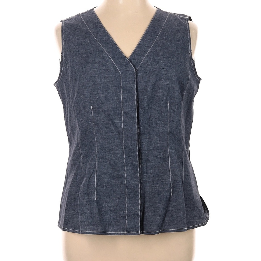 DKNY Dark Blue Sleeveless Blouse